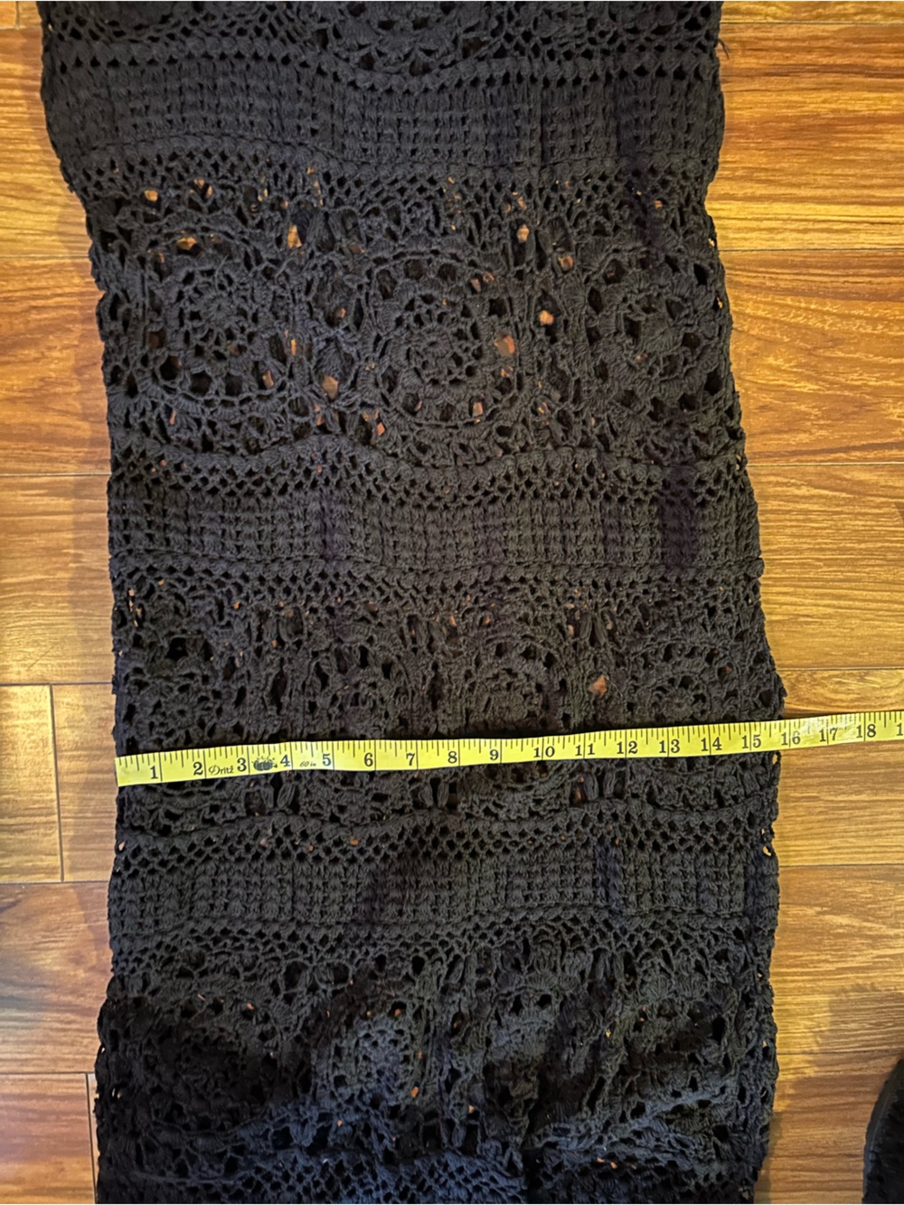 Free People Fairytale Forest Black Crochet Maxi Dress. Small - Picture 14 of 17